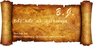 Békési Julianna névjegykártya