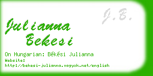 julianna bekesi business card