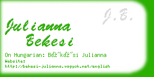 julianna bekesi business card